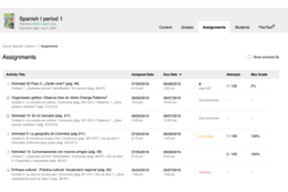 screenshot new indicators for upcoming and overdue assignments