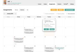 screenshot assignments calendar view