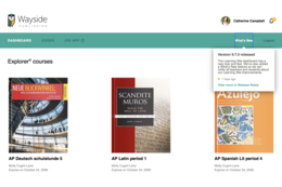 screenshot showing what's new feature in banner