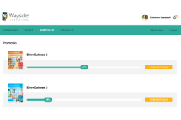 Screenshot of portfolio button now available in the banner